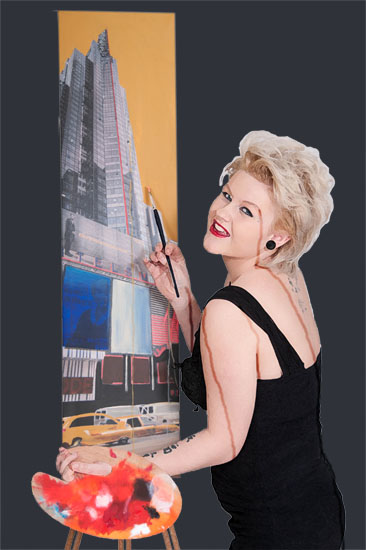 Stadt und Monroe in Tränen (Kunstdruck nachbearbeitet 30x80)